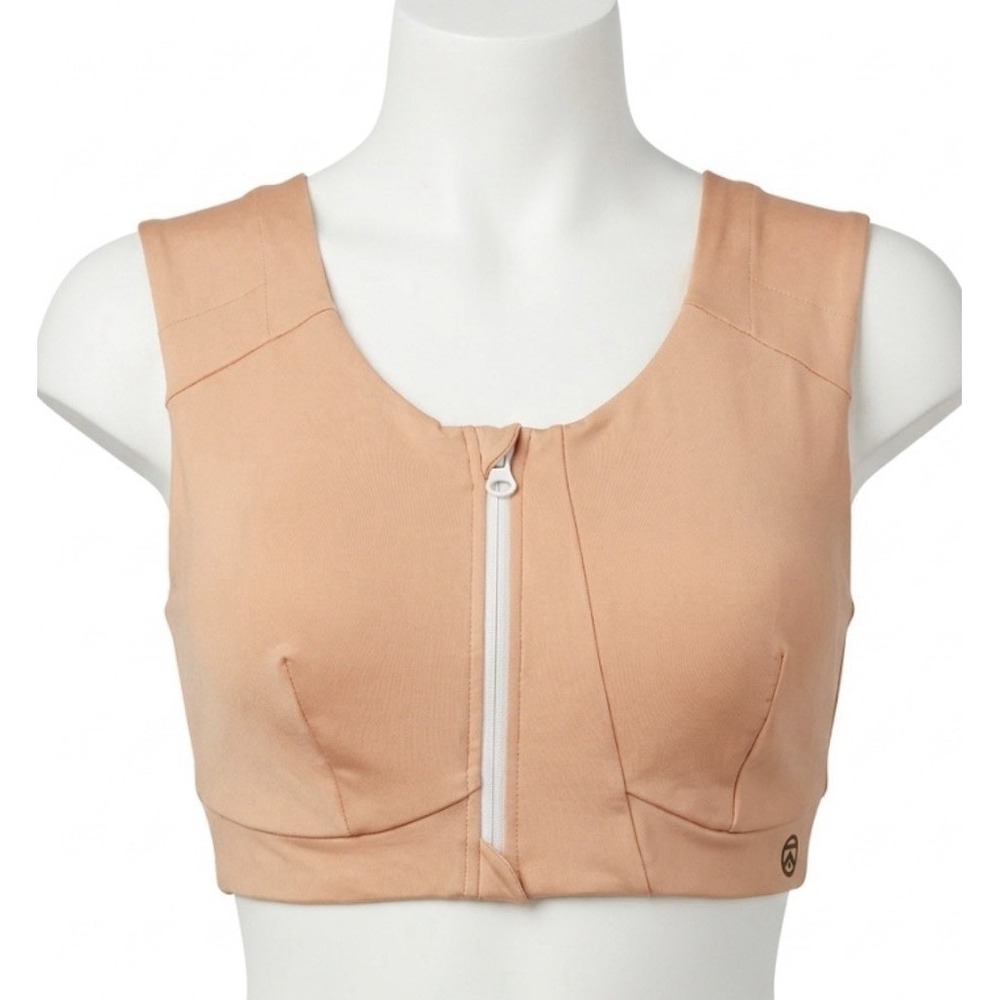 Kinflyte Freedom II Front Zip Bra XL Posture Correcting Supportive Beige Nude